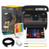 Polaroid Flip Instant Camera in Black with 4-Lens System + 16 Film Bundle