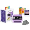 Polaroid Go Generation 3 - Mini Instant Film Camera Bundle with 16 Color Photos & Lens Cloth - Purple - Only Compatible with Go Film