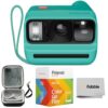 Polaroid Go Generation 3 Instant Film Camera Bundle with Go Color Film 16 Exposures, Protective Hard Case, Wrist Strap, USB-C Cable & Accs. for Instant Photography (Teal)