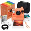 Polaroid Now+ Generation 3 iType Instant Camera Coral + 8 B&W Film Bundle