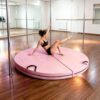 Pole Dance Mat, Fitness Gymnastic Yoga Safety Protection Pad, Anti-Collision Cushioned PU Leather Mat for Yoga, Gymnastics, Pole Dancing