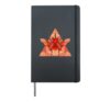 Polygon Art Beetle Rhino Beetle Triangle Geometry Hardcover Journal, Black
