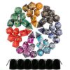 Polyhedral Dice Set, 49 Pieces - 7 Sets of RPG Dice with 1 Bag for Dungeons and Dragons D&D RPG MTG Board Games, Includes D20, D12, D8, D6, D4, D10 (0-9) and D10 (00-90)