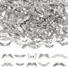 PONABEADIY 10 Styles 200PCS Silver Angel Wing Beads with Hole Tibetan Alloy Wings Shaped Antique Fairy Charms Metal Assorted Loose Spacer Bead Bulk for Jewelry Making Bracelet Keychains DIY Crafts