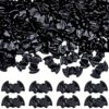 PONABEADIY 1 Box 100PCS Black Acrylic Bat Beads Plastic Halloween Fall Flying Bats Gothic Charm Opaque Spacer Loose Large Hole Bead for Jewelry Making Bracelets Necklaces Keychains DIY Craft Supply