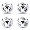 Ponpon 4Pcs Food Decision Dice, Metal Food Dice Game for Couples Girlfriend Boyfriend Wife Husband on Anniversary Valentines Day Birthday Date Night