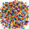 Pony Beads Bulk About 1000 Pcs 6x9mm Plastic Kandi Beads with 4mm Hole, Assorted Colors Craft Beads for Bracelets, Hair Braids, Keychains and DIY Jewelry Making Supplies