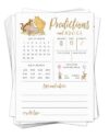 Pooh Bear Baby Predictions and Advice Cards for New Parents, Classic Pooh Baby Shower Games, Fun Gender Reveal Games for Boys & Girls, 20 Cards
