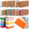Poola Voidra 2000 Pcs Index Cards Bulk 2x3.5'' 20 Pack Blank Colored Flash Cards with Ring Unlined Notecards with Cover for Studying Learning Office School Words Memory Nursing College, 10 Colors