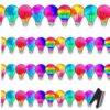 Poola Voidra 24 Pack VBS Magnetic Bulletin Board Borders Colorful Light Bulb Magnetic Decorative Strips Classroom Lightbulb Borders Trim Decor for Back to School Jesus Vacation Bible School Supplies