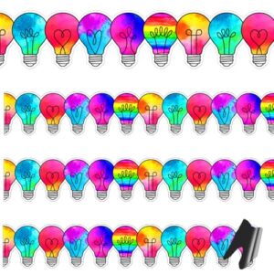 Poola Voidra 24 Pack VBS Magnetic Bulletin Board Borders Colorful Light Bulb Magnetic Decorative Strips Classroom Lightbulb Borders Trim Decor for Back to School Jesus Vacation Bible School Supplies