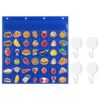 Poola Voidra 43 Pockets Classroom Sticker Pocket Chart Magnetic Hanging Display Organizer with Hanging Hooks and Label Card for Homeschool Teachers Teaching Supplies Reward Stickers Not Included
