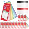Poola Voidra 60 Pcs Multiplication Flash Cards Set 12 Packs Multiplication Flash Cards Times Table Chart with 24 Rings and 24 Dry Erase Pens for 1st to 3rd Grades Fun Learning with Math Game