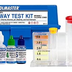 Poolmaster 22260 5-Way Swimming Pool or Spa Water Chemistry Test Kit with Case, Essential Collection