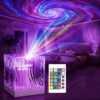 Poouty Northern Lights Projector, Cube Aurora Galaxy Projector with Remote, 16 Color Mood Lighting Dimmable Ocean Light, Memory Function, Trendy Cute Stuff Gifts Bedroom Room (Perple)