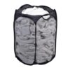 Pop-Up Black Hexagon Mesh Laundry Hamper with Heavy Duty Handles