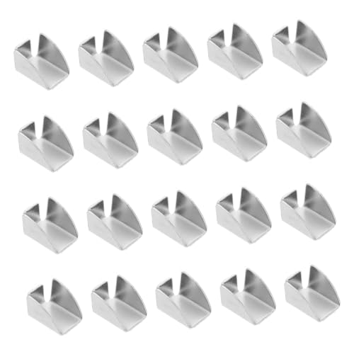 POPETPOP 30pcs Replacement Shelf Pegs Metal Clips for Wardrobe Shelves with Pressfit Design Sturdy Support and Polished Edges for Office Shelving Units in Document Organization