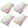 POPETPOP 40sheets Holographic Foil Multi Color Iridescent Shimmering Craft Cardstock Paper for Scrapbooking DIY Card Making School Art Projects with Metallic Reflective Finish