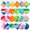 Pop Fidget Toys Bulk Its 24 Pack Party Favors for Kids Mini Pop Keychain It Fidget Toy Small Fidgets for Classroom Prizes Back to School Gifts for Students from Teacher Birthday Goodie Bag Stuffers
