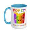 Pop It 7 Year Old 7th Birthday French Fries Lover Fidget Toy Ceramic Mug, Blue/White, 15oz