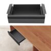 POPMOON Under Desk Drawer Organizer 13.8 in Pull Out Metal Storage Drawer Black