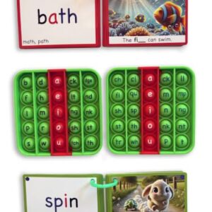PoP ‘n Read DIGRAPHS and Blends Word Game: Confident Reader Edition – Multisensory Phonics & Early Reading Practice for Kids | Science of Reading | Classroom & Homeschool | Kindergarten - Grade 2