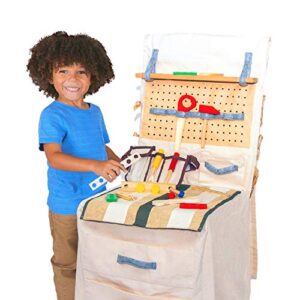 PopOhVer Builder Set - Pretend Fabric Play Builder Set Includes 39 Pieces for Boys Girls Kids- Mom's Choice Gold Award Winner