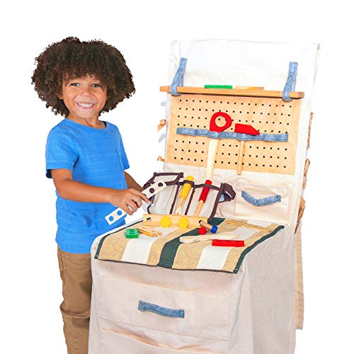 PopOhVer Builder Set - Pretend Fabric Play Builder Set Includes 39 Pieces for Boys Girls Kids- Mom's Choice Gold Award Winner