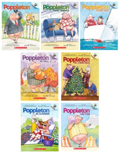 Poppleton Series 7-Book Collection Set (Book 1 to 7) Paperback Edition – Heartwarming Stories of Friendship and Everyday Adventures by Cynthia Rylant, Illustrated by Mark Teague