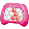 Pop Push Game Toy for Kids, Quick Fast Push Pop Puzzle Handheld Game Light up Fidget Toy 8-12, Bubble Sensory Toys Christmas Birthday Gifts for Kids Ages 3-12 (Pink)