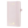 POPRUN 2026 Pocket Calendar Planner (Mini Size-3.5" x 6.5" Hardcover),12 Months (Jan. - Dec. 2026) - Small Planner Weekly and Monthly for Purse with Pen Holder, Storage Pocket - Light Pink