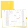 POPRUN Monthly Planner 2027-2028, 6.25'' x 8.5'', 18-Month Calendar Book (Jan.27 - Jun.28), Calendar Planner with Monthly Tabs, Storage Pocket, Hard Cover, 100 GSM Paper - Light Yellow