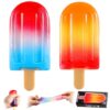 Popsicle Squishy Squeeze Toys , Malt Sugar Ice Cream Squishies Slow Rising Sensory Fidget Travel Toys for Adults, Kids, and Teens – Summer Classroom Prize (Orange+Red)