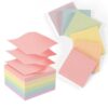 Pop Up Sticky Notes Lined 3x3 inch,12 Pad Easy to Post Sticky Notes with Lines, 600 Sheet, Pink Purple Blue Yellow Green Orange Color, Office Accessories