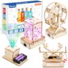 Poraxy 4 in 1 STEM Kits for Kids Age 8-10, Science Kits Building Projects for Kids, STEM Toys for Boys Girls Age 8-13, 3D Puzzles Educational Craft 8-12, Birthday Gifts for 6 7 9 10 11 12 13 Year Old
