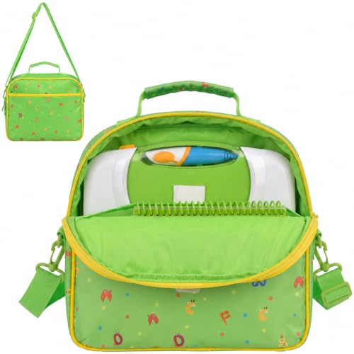 Portable Bag Compatible with Leapfrog LeapStart 3D Interactive Learning System for LeapFrog 2-in-1 LeapTop Touch for LeapFrog Scout and Violet 100 Words Book and Storage for 5-6 Books (Case only)Green