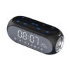 Portable Bluetooth Speaker with Alarm Clock, Wireless Speaker with LED Digital Clock, Dual Alarm, FM Radio, USB/AUX Playback, Outdoor Camping Speaker for Bedroom, Travel and Offic