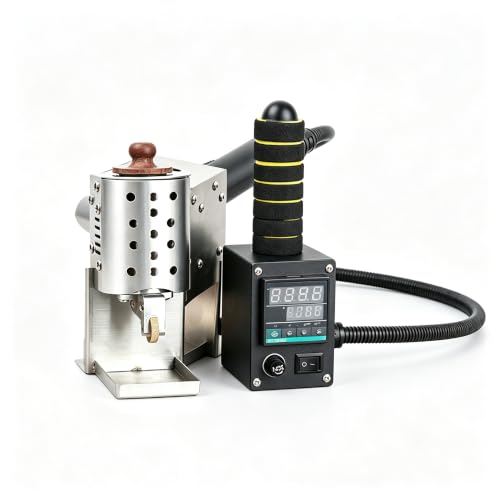Portable Handheld Hot Melt Glue Roller Machine with Temperature Control (50-300℃) Capacity Adhesive Applicator with Heating Heads for Packaging, Sealing, and DIY Crafts 50ml 3mm