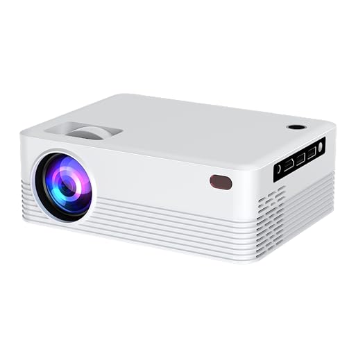 Portable Mini Projector,Full HD 1080P 4K Support Video Projector, Outdoor Small Movie Projector Built-in Speaker, Compatible with HDMI/USB/Smartphone/TV Box/Laptop,Include Screen-sharing Cables