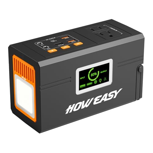 Portable Power Station 127W,Solar Generator(Solar Panel Optional), 88.8Wh Power Supply with 110V AC Outlet, 1*Type-C, 2*QC3.0, Solar Powered Generator for Emergency Backup, Camping