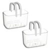 Portable Shower Caddy Basket,Plastic Clear Caddy Organizer Storage Baskets with Handles Large Capacity Shower Basket for Bathroom Kitchen College Dorm(2 PCS)