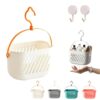 Portable Shower Caddy Hanging Basket with Hook, Lightweight Bathroom Tote f
