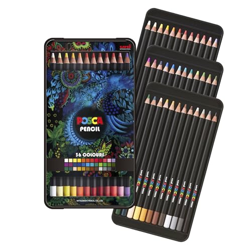 POSCA® Colored Pencils, Soft Core, 36 Count