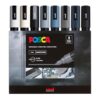 POSCA® PC-5M Paint Markers, 8 Count Monotone Medium Reversible Tip Set