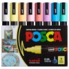 POSCA® PC-5M Paint Markers, 8 Count Soft Tone Medium Reversible Tip Set