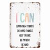 Positive Affirmations for Kids Classroom Art Motivational Poster Decor Homeschool Playroom Affirmation Self-Esteem Metal Tin Sign 8″*12″"