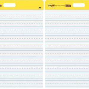 Post-it Easel Pad, 20 in x 23 in, White w/Lines, 20 Sheets/Pad, 2 Pads, Mounts with Command Strips Included (Pack of 2)