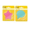 Post-it Fun Shaped Notes Bundle, Star and Bubble Shaped Sticky Note Pads, 4 Colors, 2.6 x 2.6 inches, 300 Total Sticky Notes Included | (7350-BLB and 7350-STR)
