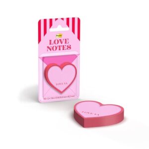 Post-it Heart Sticky Notes, 2 in. x 1.9 in., 1 Note Pad, 100 Sheets