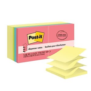 Post-it Pop-up Notes, 3 x 3 in, Assorted Colors, 14 Pads, 100 Sheets/Pad